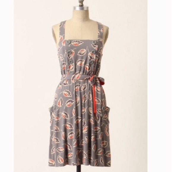 Anthropologie Dresses & Skirts - Anthropologie / Little Yellow Button Leaf Print XS